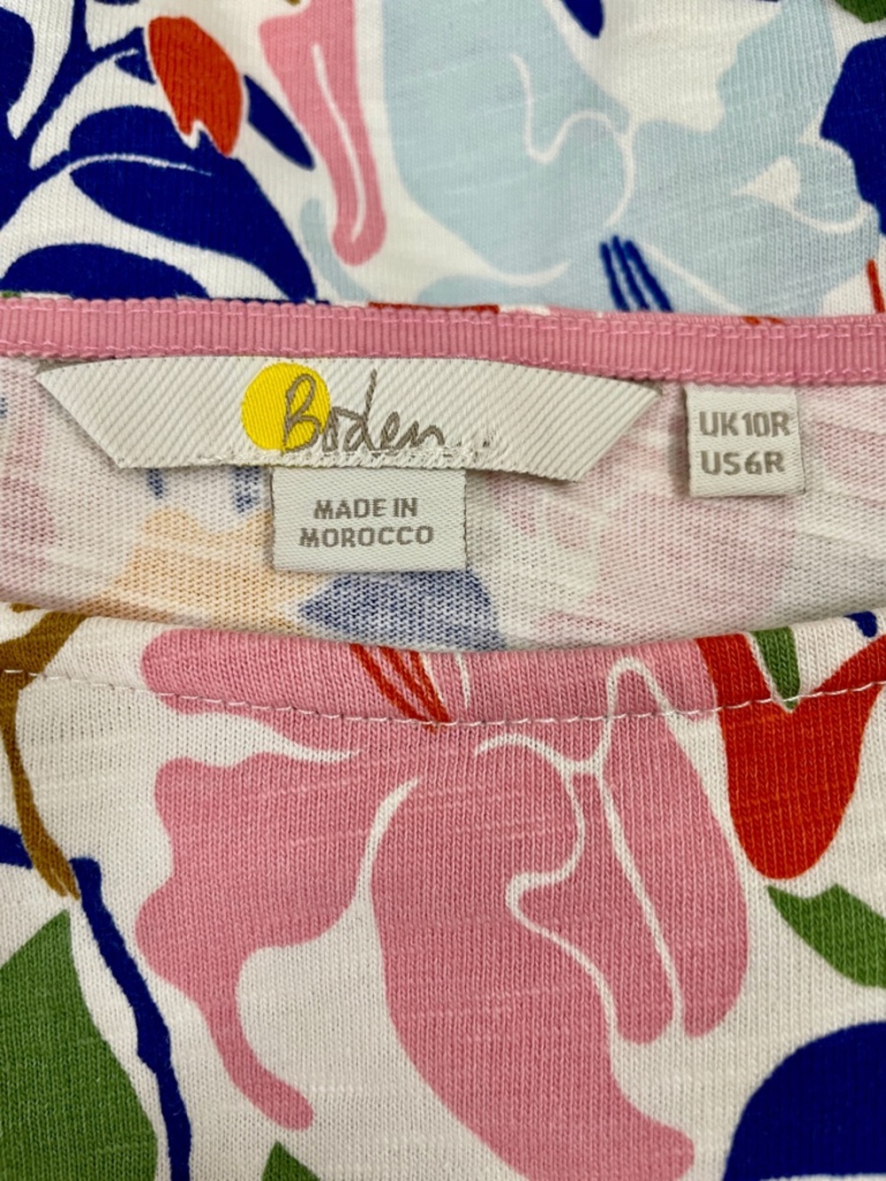 Boden Floral Bird Print Cotton Dress | Fit & Flare | Pockets | Size 6 (Approx) - Picture 6 of 7